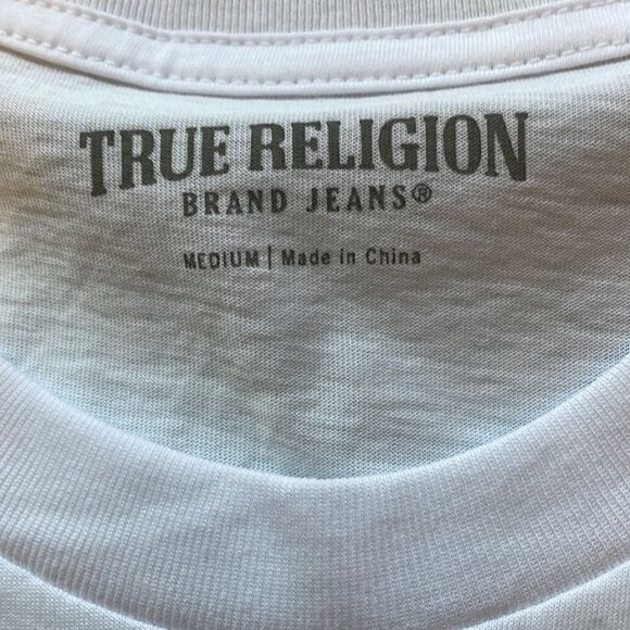 True Religion NWT white vines crew neck t-shirt large - Picture 5 of 6